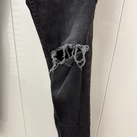 Abercrombie & Fitch Men’s Black Skinny Stretch Jeans 29x32 Distressed - Picture 5 of 13